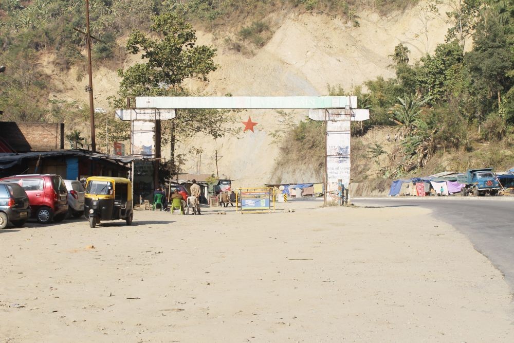 The Nagaland Police check gate on the Dimapur-Kohima National Highway. (Morung File Photo)
